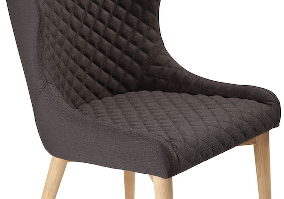 VETRO CHAIR black fabric w oak legs