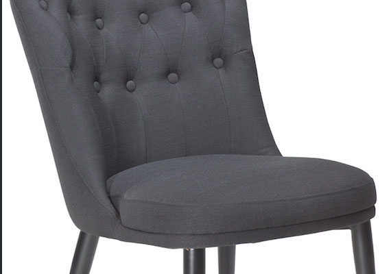 CHESTER CHAIR black fabric w. black legs